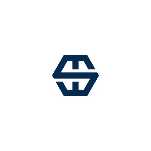 Початкові літери SWM шестикутника форми векторів дизайну логотипу — стоковий вектор