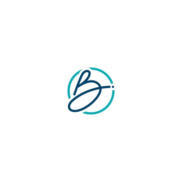 Initialen Buchstaben b Logo Design Vektoren einzigartig — Stockvektor