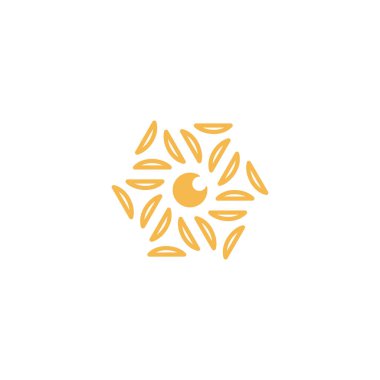 Altıgen mercek logo tasarımı vektörü benzersiz, modern