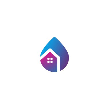 Ev suyu logo tasarım vektörleri