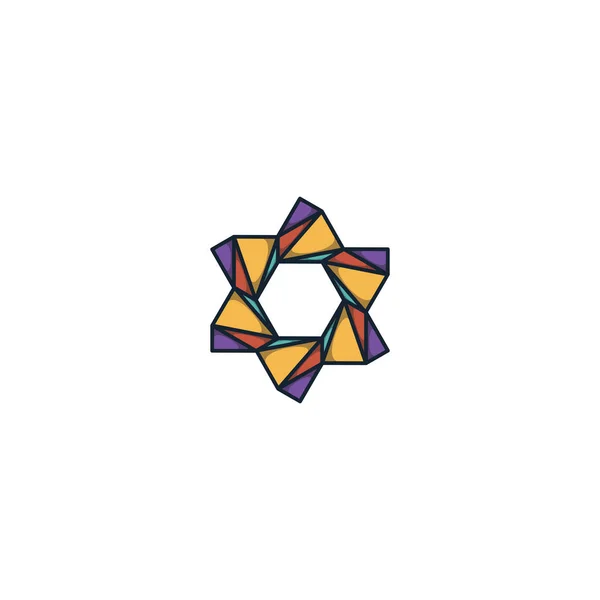 Combinaison de triangle et de logo hexagonal vecteur de conception — Image vectorielle