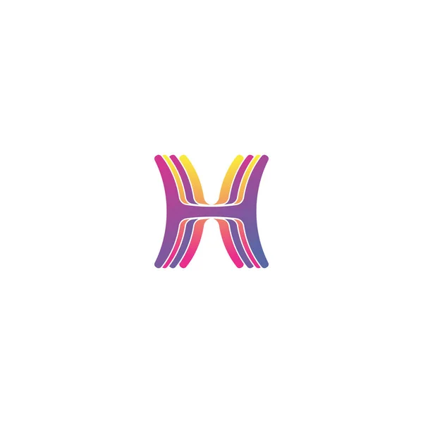 Letra inicial H logo diseño vector colorido — Vector de stock