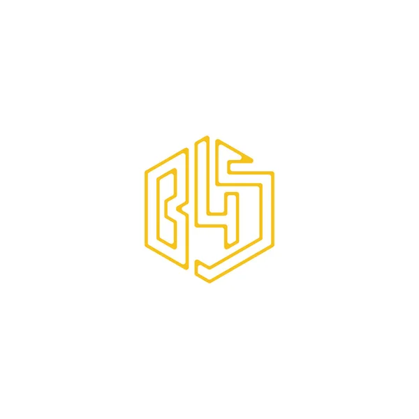 Letra inicial B45 logo diseño vector único — Vector de stock