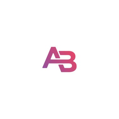 İlk harf Ab logo tasarım vektörü