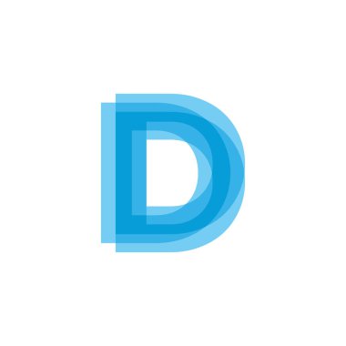 Başlangıç Harfleri D Logo Tasarım Vektörü
