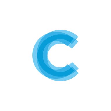 İlk Harfler C Logo Tasarım Vektörü