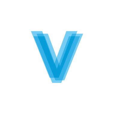 İlk Harfler V Logo Tasarım Vektörü