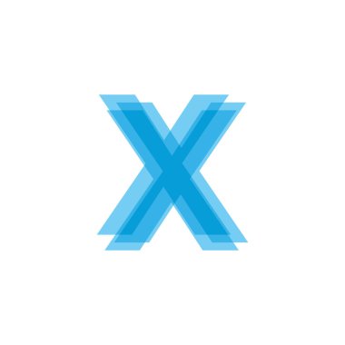 İlk Harfler X Logo Tasarım Vektörü