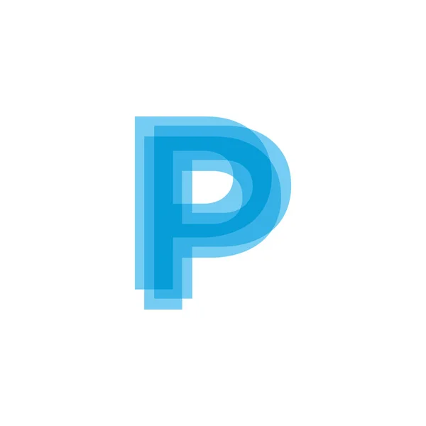 Initial Letters P Logo Design Vector — Stock Vector