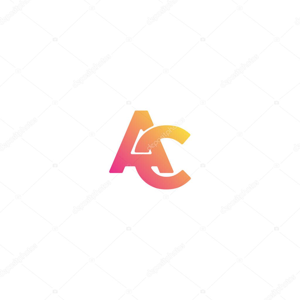 Initial letter AC logo design vector