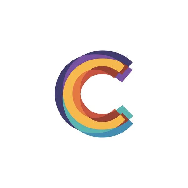 Initialen Buchstaben c Logo Design Vektoren modern bunt — Stockvektor
