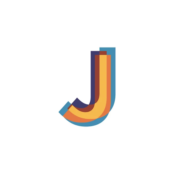 Kezdeti betűk J logó design vektorok modern színes — Stock Vector