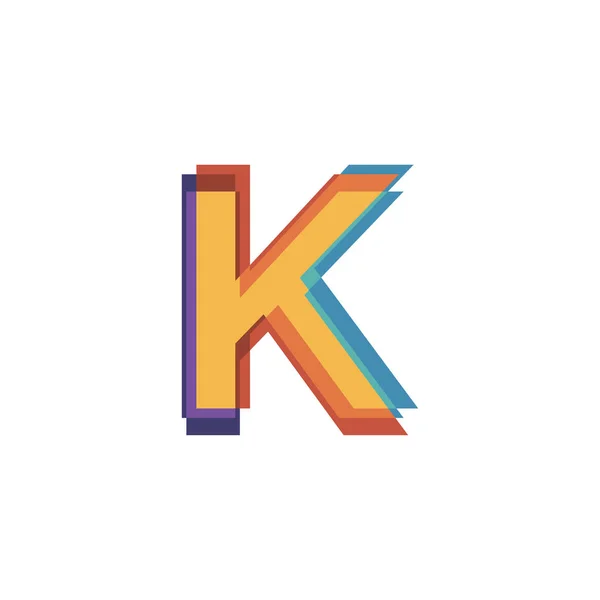 Initialen Buchstaben k Logo Design Vektoren modern bunt — Stockvektor