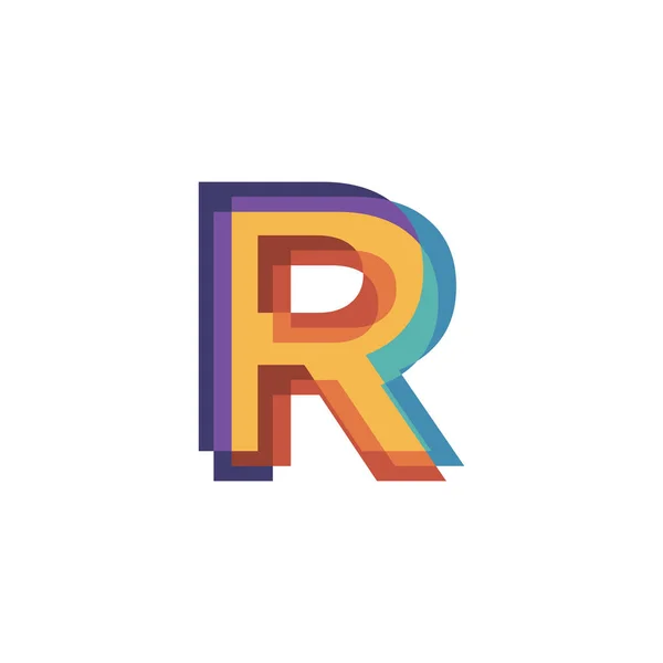 Letras iniciales R logo diseño vectores moderno colorido — Vector de stock