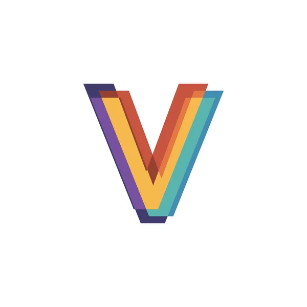 Letras iniciais V logotipo design vetores moderno colorido —  Vetores de Stock