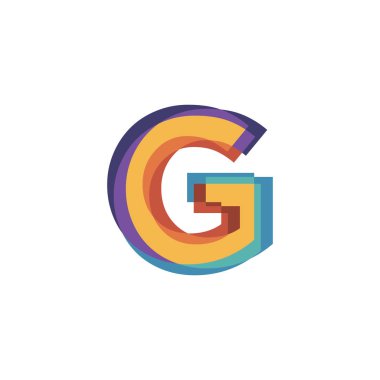 Baş harfler G logo tasarım vektörleri modern renkli