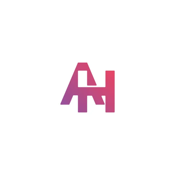 Letra inicial AH logo design vector — Vector de stock