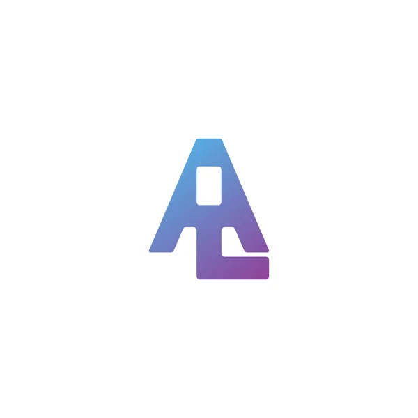 Initial letter AL logo design vector — Stock Vector