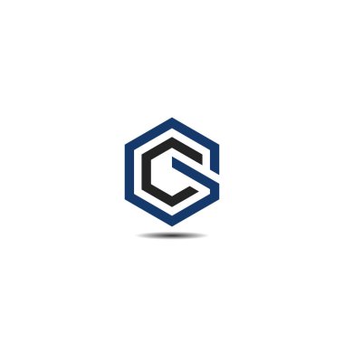 Baş harfler Gc altıgen şekilli logo tasarım vektörleri. Sembol, simge, g harfi, c harfi, gc harfi, altıgen harfleri, altıgen ilk harfleri, simge logosu