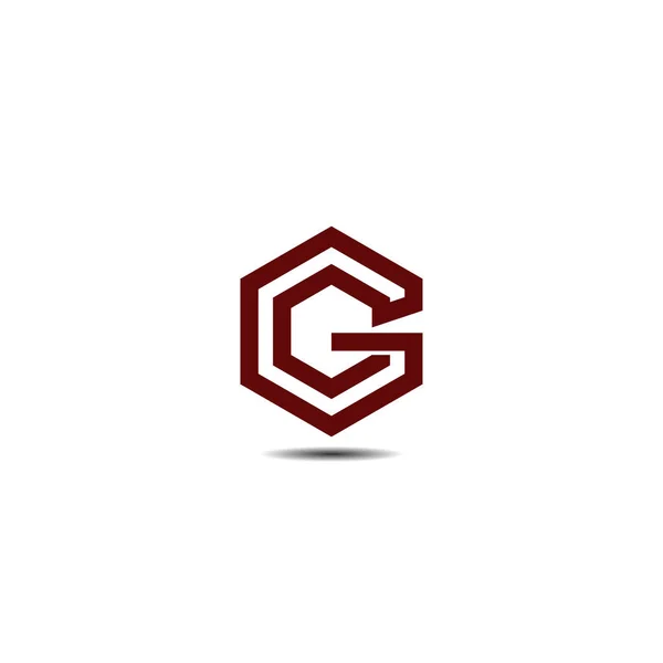 Lettere Iniziali Forma Esagonale Logo Vettori Progettazione Simbolo Icona Lettere — Vettoriale Stock