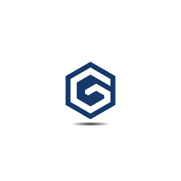 Initialen Buchstabe Sechseck Form Logo Design Vektoren Symbol Symbol Buchstaben — Stockvektor