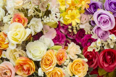 Arka plan olarak gül buketi