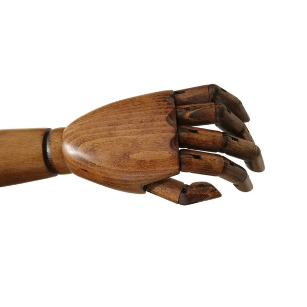 Mano di legno a mani aperte Posa per l'uso in disegni e layout — Foto Stock