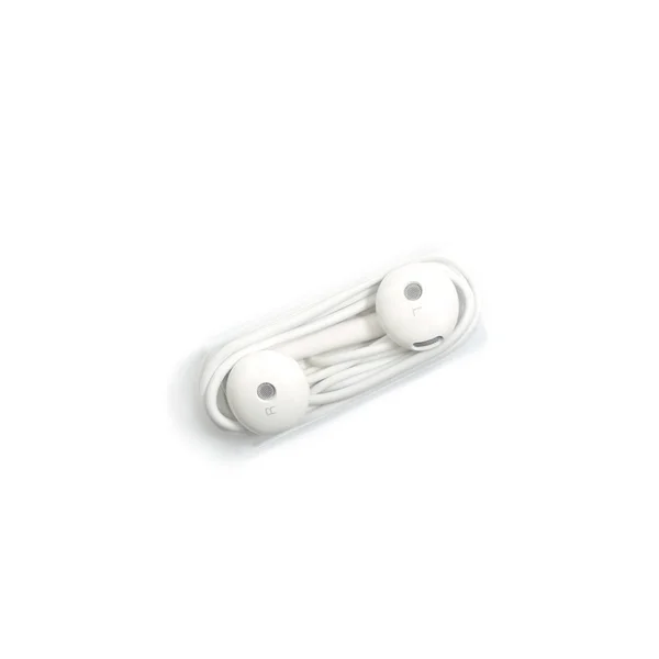 孤立在白色背景上的新现代白色耳机 — 图库照片
