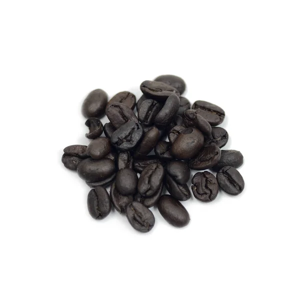 Roasted coffee beans isolated on a white background — Stock Photo, Image