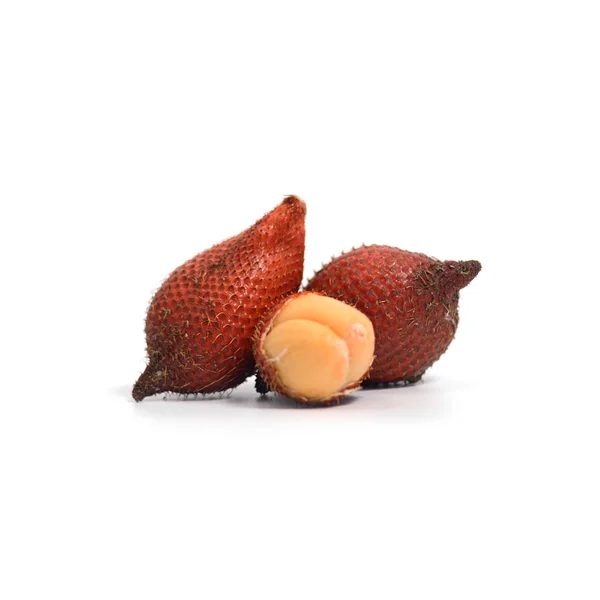 Tropical fruit : Salak snake fruit isolated on white background — Stock Photo, Image