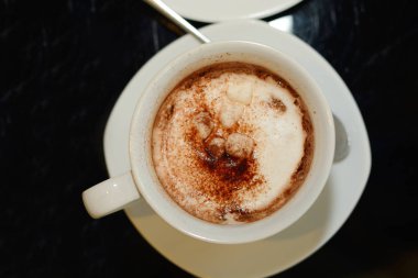 Kapuçino fincan Cappuccino kahve içecek arka plan olarak