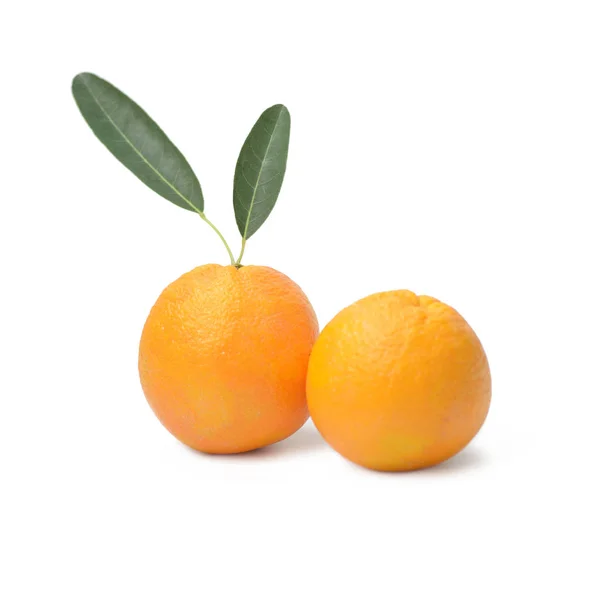 Navel Orange isolerad på vit bakgrund — Stockfoto
