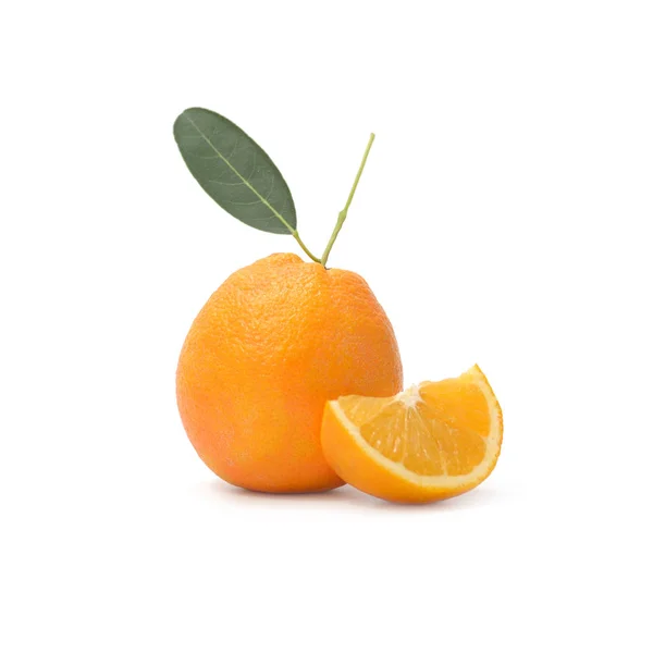 Navel Orange isolert på hvit bakgrunn – stockfoto