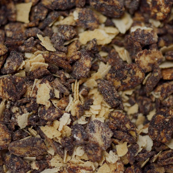 Ev yapımı granola maltflakes çikolata lezzet taze pişmiş isol — Stok fotoğraf