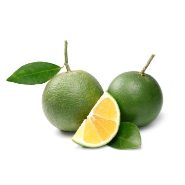 Tropikal meyve: beyaz zemin üzerine tatlı turuncu izole