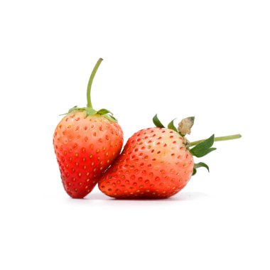 Beyaz arka plan olarak izole çilek