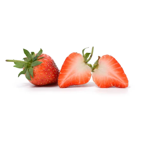 Erdbeere isoliert auf weiß als Hintergrund — Stockfoto