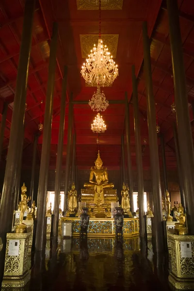 Wat Krathum Suea Pla templo, Golden buddha templo en Tailandia — Foto de Stock