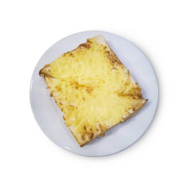 Beyaz arka plan üzerinde izole jambon peynir sandviç