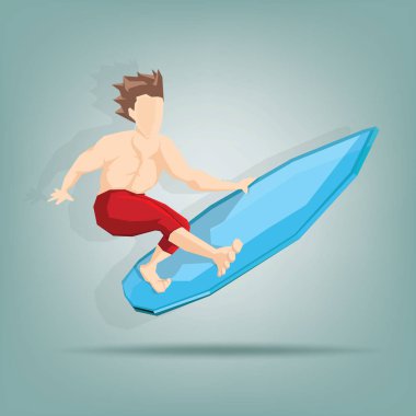 Sörfçü tropikal deniz yaz