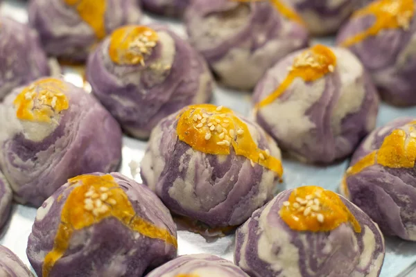 Mini moon Cake as thai dessert background — Stock Photo, Image