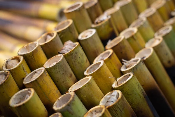 Arroz dulce pegajoso en bambú en el postre tailandés nombre es Khao Lam . — Foto de Stock
