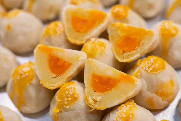 Mini moon Cake as thai dessert background — Stock Photo, Image