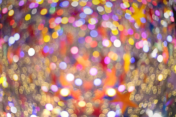 Colorful bubble bokeh as christmas background — Stock Photo, Image