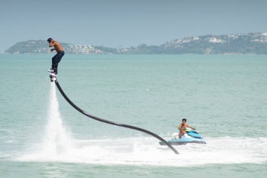 Koh Samui Adası, Tayland - 29 Aralık 2019: Spor adamı sergilenmesi 