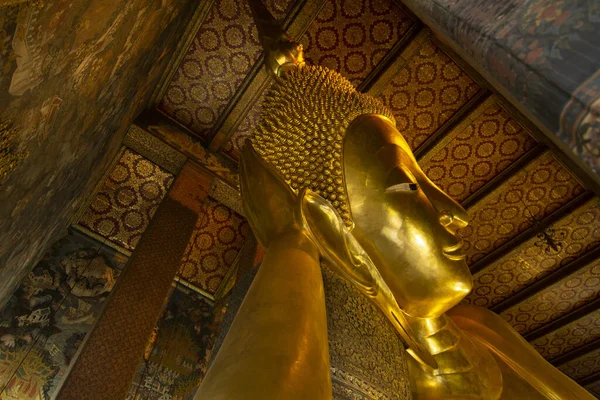 Reclining Buddha Statue Wat Pho Public Temple Place Wat Phra — Stock Photo, Image