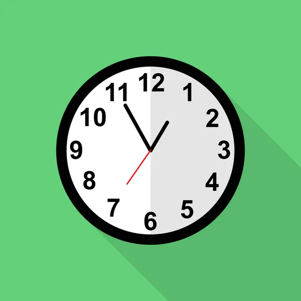 Icono Clásico Del Reloj Cinco Minutos Para Una — Vector de stock