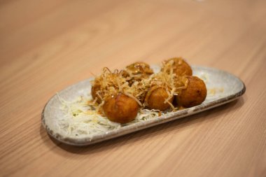 Takoyaki ahtapot topları - Japon yemeği ve tatlı