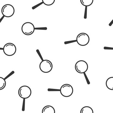 Kusursuz silindir deseni. Büyüteç. Araştırma geçmişi. Vektör illüstrasyonu.