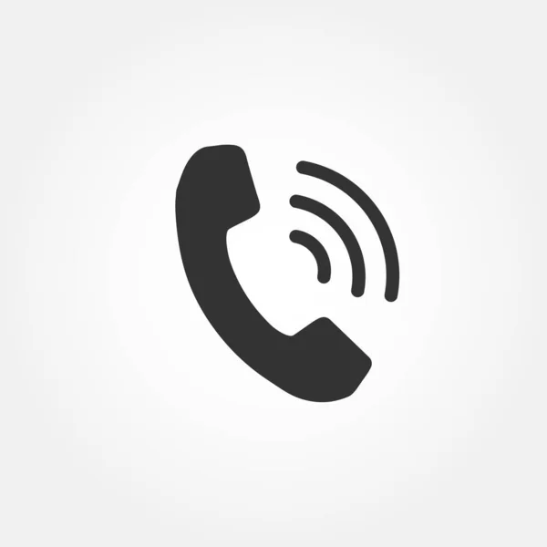 Düz bir telefon simgesi. Telefon - çağrı sembolü. Vektör illüstrasyonu 